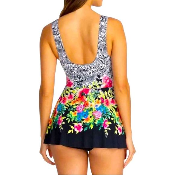 ⚠️SOLD-EB-1/5/23⚠️Johnny Was Rose Skirted One Piece Swimsuit - Picture 11 of 16